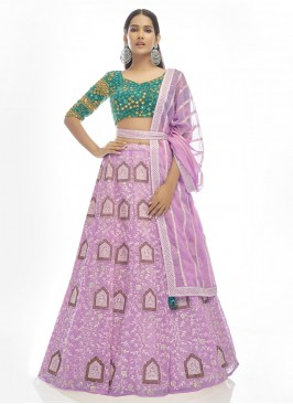 Distinctively Lavender Wedding A Line Lehenga Choli