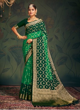 Distinctively Pure Georgette Ceremonial Classic Saree