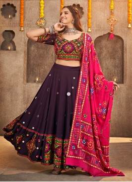 Distinctively Viscose Mirror A Line Lehenga Choli