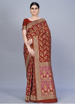 Distinctively Woven Banarasi Silk Saree