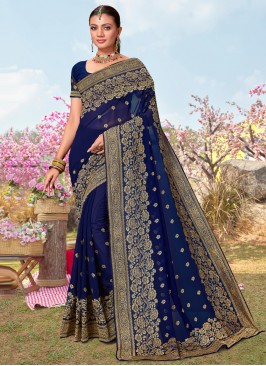 Distinguishable Embroidered Party Saree