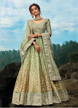 Distinguishable Green Bollywood Lehenga Choli