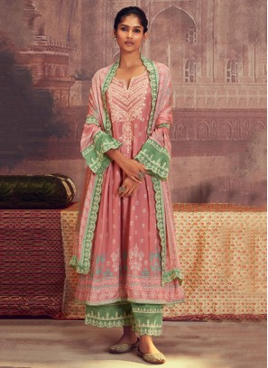 Divine Digital Print Muslin Pink Trendy Salwar Kameez