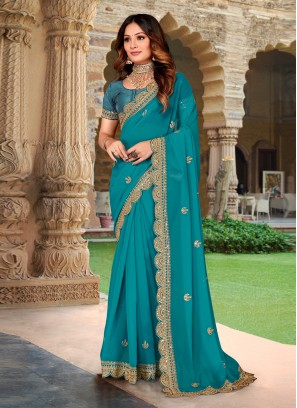 Divine Georgette Rama Saree