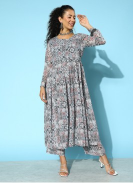 Divine Printed Georgette Party Wear Kurti