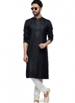 EID Special Black Plain Kurta Pajama