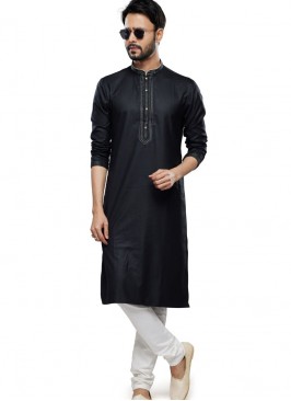 EID Special Black Plain Kurta Pajama