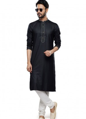 EID Special Black Plain Kurta Pajama