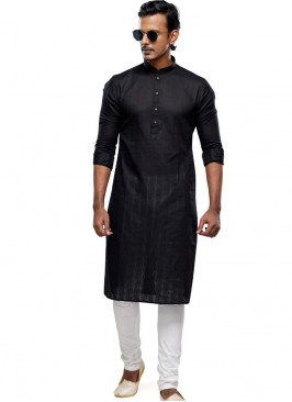 EID Special Black Plain Kurta Pajama