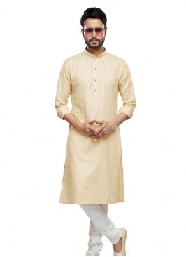 EID Special Golden Plain Kurta Pajama