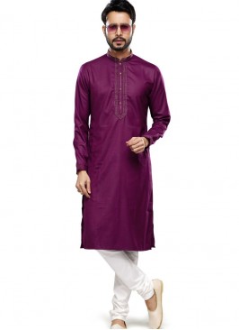 EID Special Magenta Plain Kurta Pajama