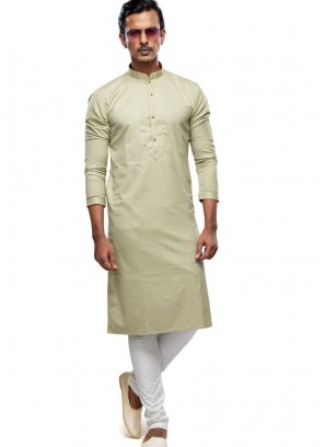 EID Special Pista Color Plain Kurta Pajama