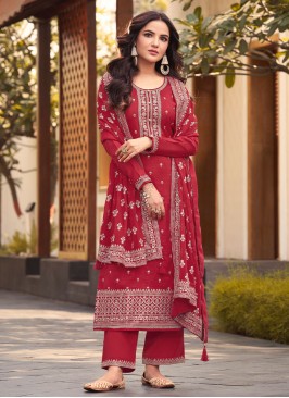 Elegant Embroidered Jasmin Bhasin Silk Bollywood Salwar Kameez