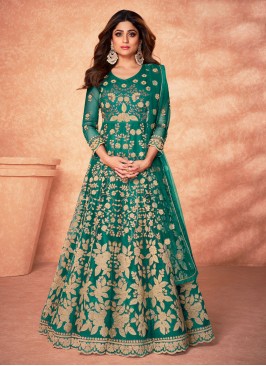 Elegant Embroidered Shamita Shetty Net Trendy Salwar Suit