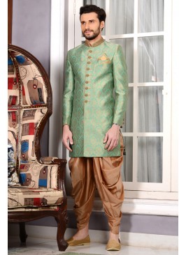 Elegant Sea Green Indo Western Attire