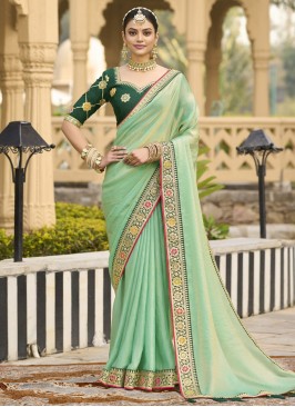 Elegant Zari Sangeet Trendy Saree