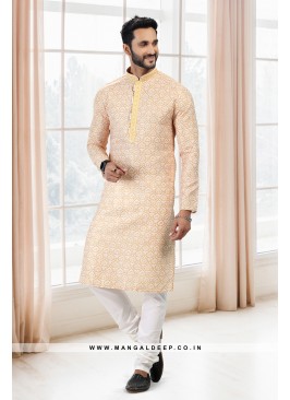 Emollient Yellow DIgital Printed Cotton kurta Pyja