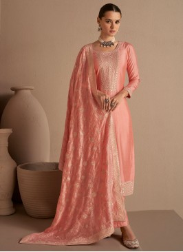 Enchanting Embroidered Sangeet Straight Salwar Kameez