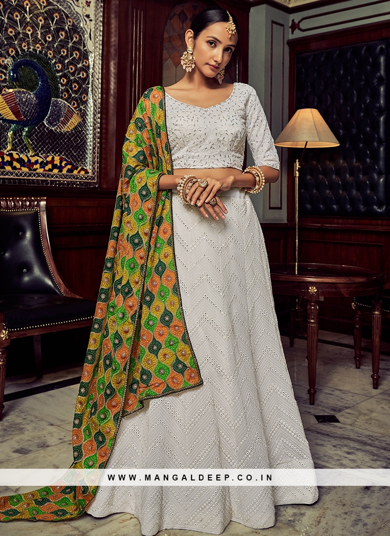 Silk chaniya choli with georgette dupatta outlet
