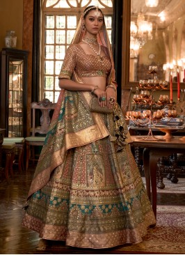 Enchanting Multi Colour Silk Readymade Lehenga Choli