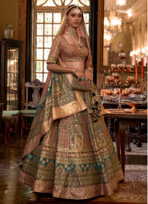 Enchanting Multi Colour Silk Readymade Lehenga Choli