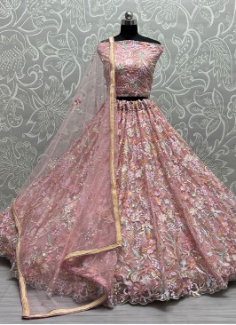 Enchanting Pink A Line Lehenga Choli