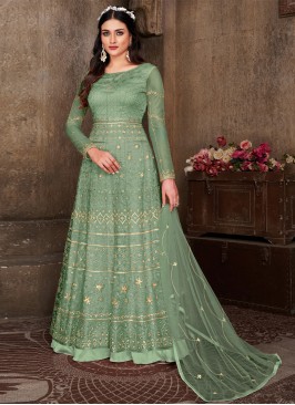 Enchanting Resham Long Length Anarkali Salwar Suit