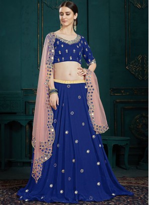 Enchanting Sequins Faux Georgette Trendy A Line Lehenga Choli