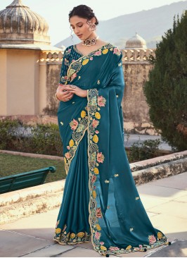 Enchanting Sequins Organza Contemporary Saree