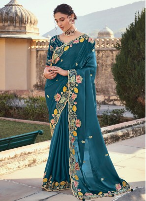 Enchanting Sequins Organza Contemporary Saree