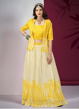 Enchanting Yellow Ceremonial Designer Lehenga Choli