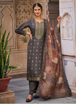 Energetic Designer Grey Salwar Suit 