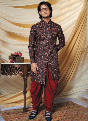 Enigmatic Black Indo-western Kurta Set