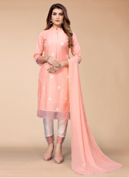 Enticing Embroidered Party Straight Salwar Suit