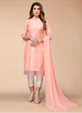 Enticing Embroidered Party Straight Salwar Suit