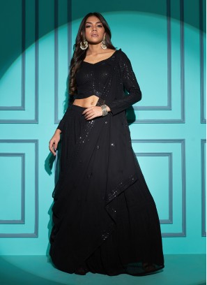 Entrancing Georgette Trendy Lehenga Choli