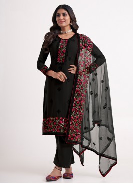 Entrancing Sequins Straight Salwar Kameez