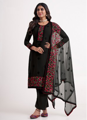 Entrancing Sequins Straight Salwar Kameez