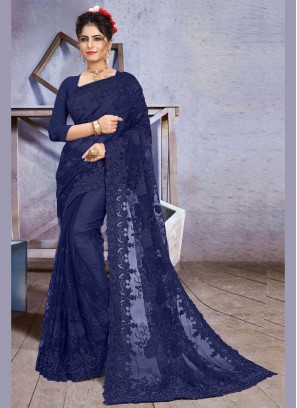 Epitome Net Blue Traditional Designer Saree