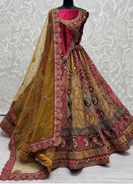 Especial Multi Colour Wedding A Line Lehenga Choli