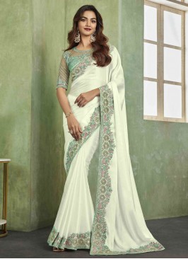 Especial Off White Contemporary Saree