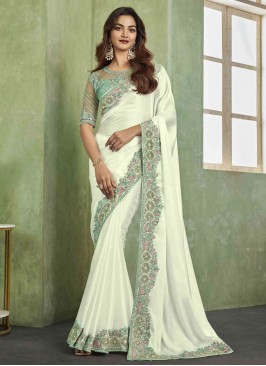 Especial Off White Contemporary Saree