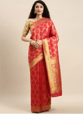 Especial Pink Weaving Traditional Designer Saree