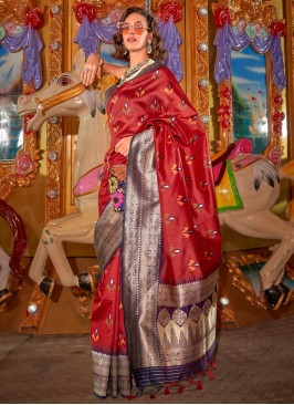 Especial Red Silk Saree