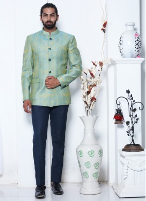 Eternal Turquoise Jodhpuri Suit