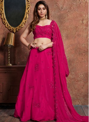 Ethnic Resham Faux Georgette Lehenga Choli