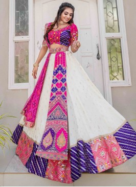 Ethnic Thread Work Ceremonial Readymade Lehenga Ch