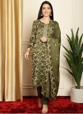 Exceeding Geometric Print Trendy Salwar Suit
