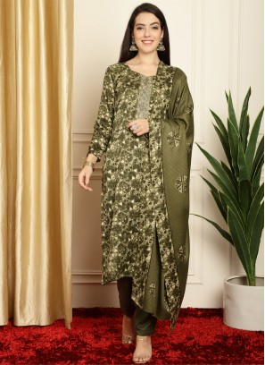 Exceeding Geometric Print Trendy Salwar Suit