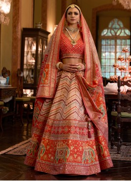 Exceeding Mirror Silk Multi Colour Readymade Lehenga Choli
